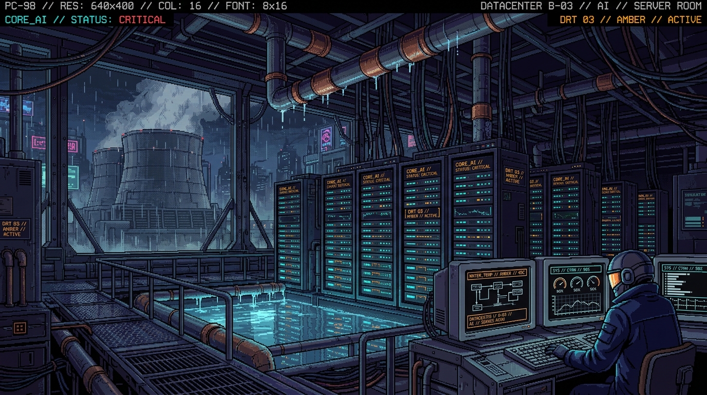 16-bit PC-98 Cyberpunk Datacenter